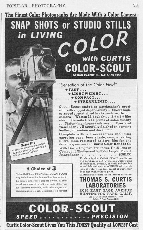 1939 Curtis Color-Scout Advertisement