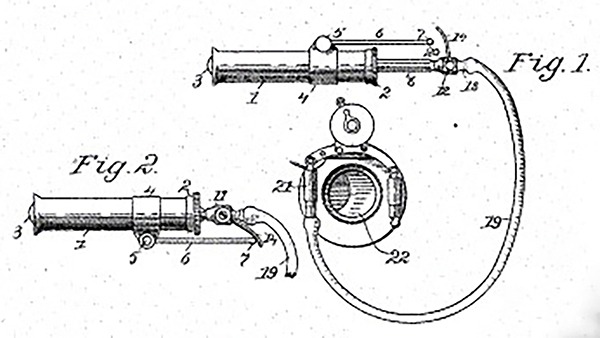 Patent Drawing Showing Self-timer Attached to a Camera Shutter