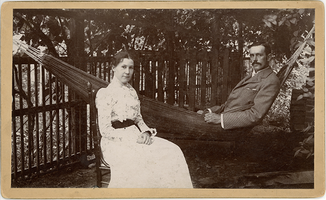 Couple and hammock