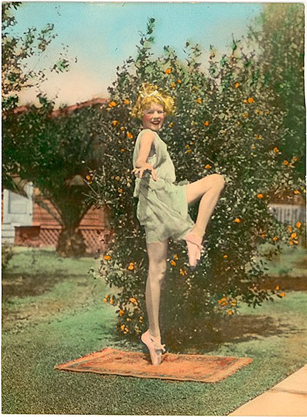 hand-colored photograph of a dancer