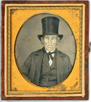 Daguerreotype of a man with a very broken nose