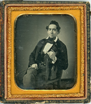 Daguerreotype of man with a switch